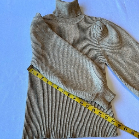 NWT - Line and Dot Aria puff sleeve ribbed turtleneck - Picture 5 of 9
